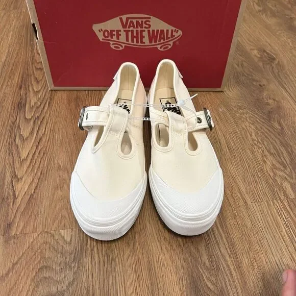 VANS Mary Jane cream beige shoes sneakers women’s 7 new - Picture 2 of 7